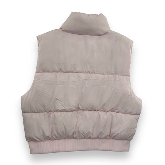 NEW Madden Girl Zip Up Puffer Vest Light Pink Size XL Coquette Winter Pastel - Picture 7 of 10